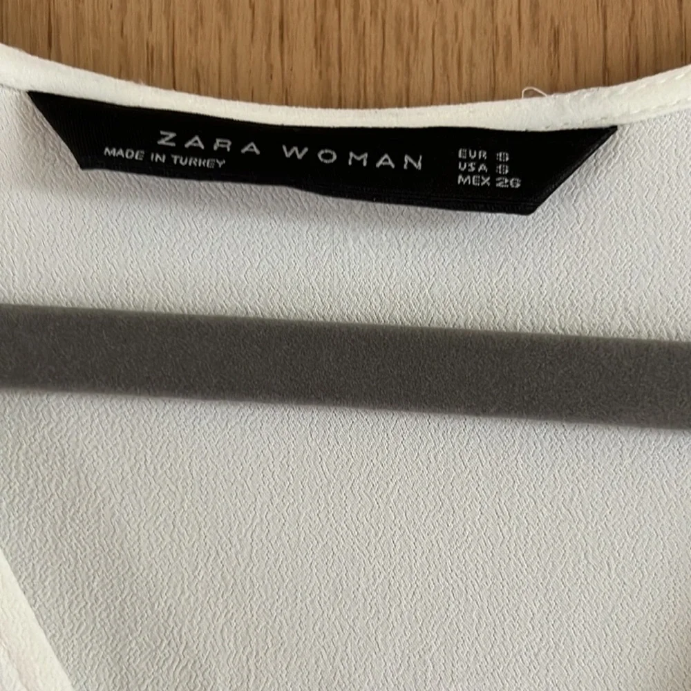 Zara White Ruffled Mini Dress - Picture 5 of 5